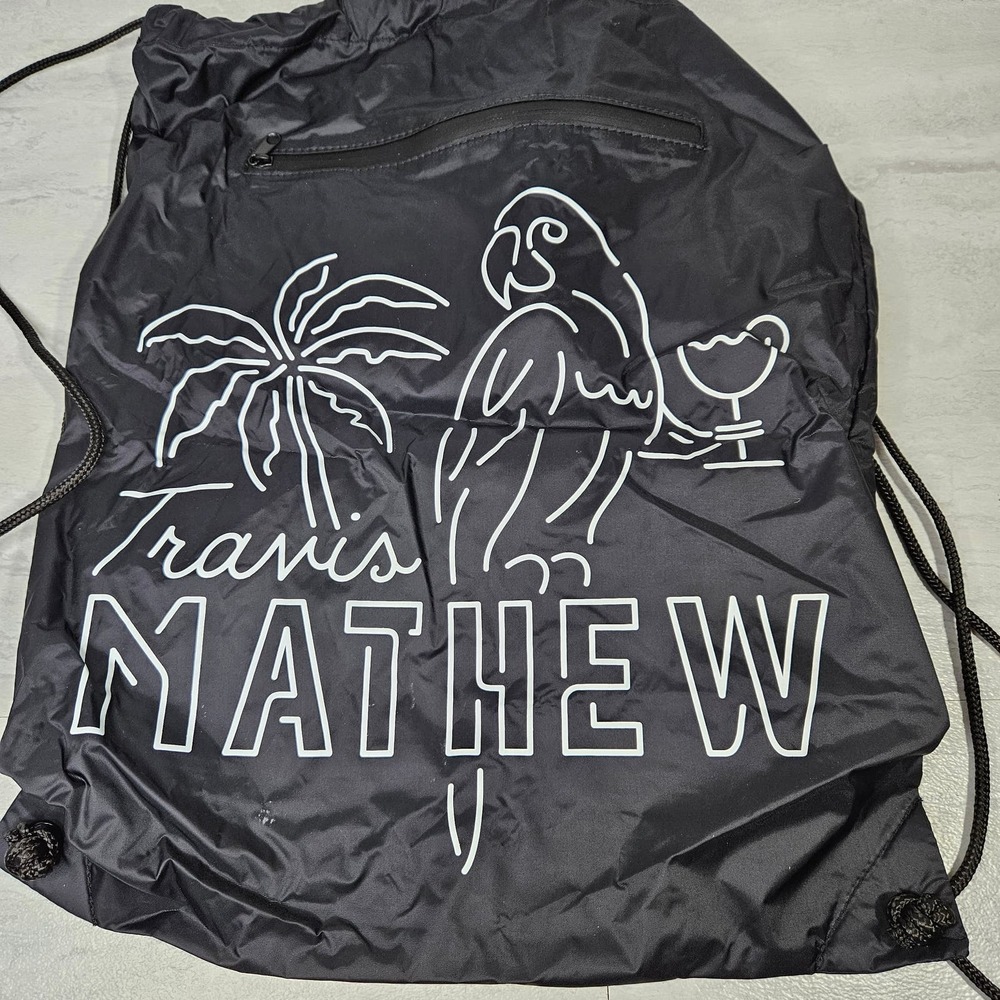 Travis Mathew Bag Drawstring Cinch Beach Wet Bag Promo